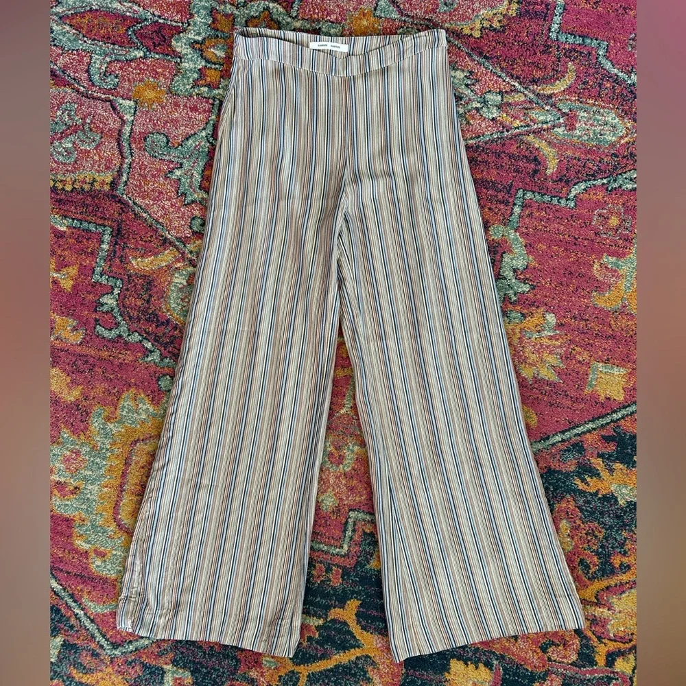 SAMSOE SAMSOE | Women’s Multicolor Striped Elina Side Zip Wide Leg Pants, Size M - Picture 4 of 16